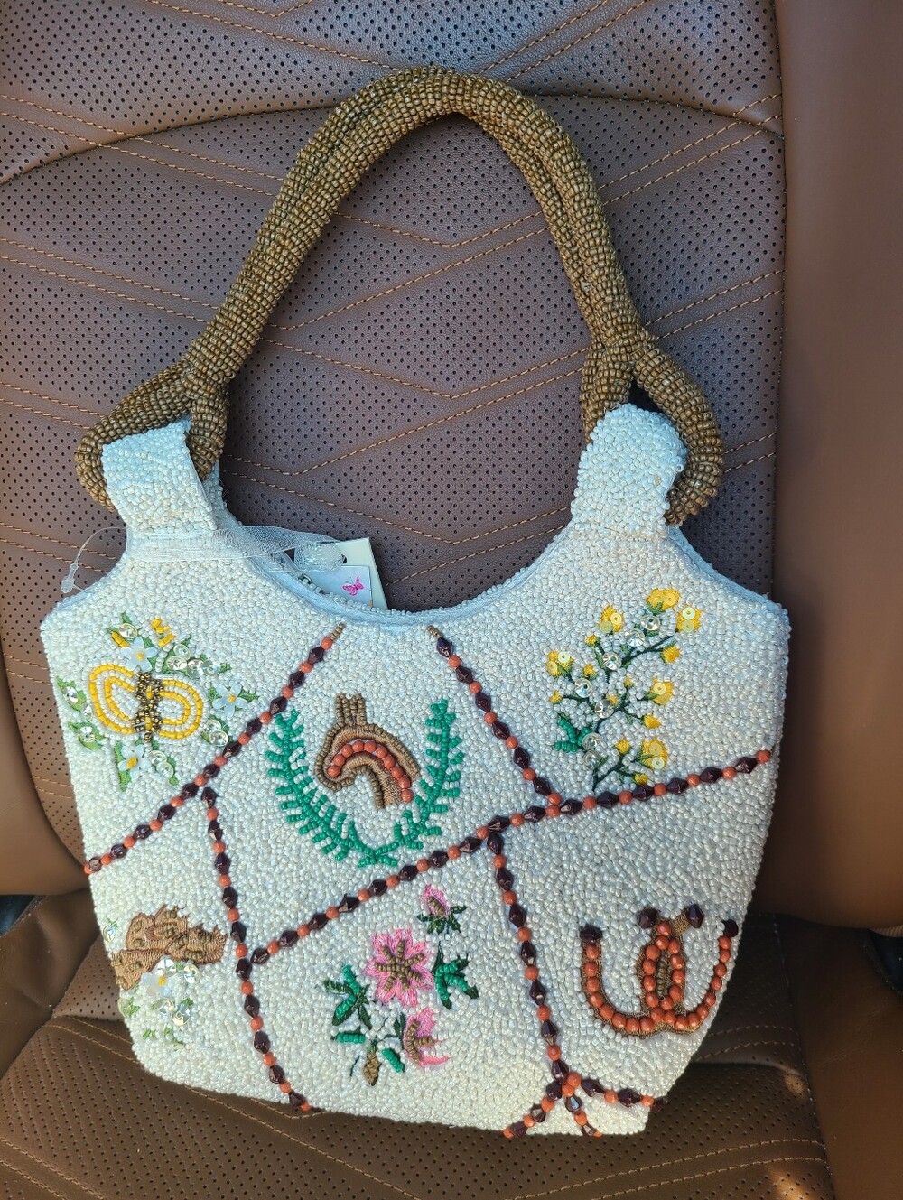 TikTok Viral-Handmade In India Horse Beaded-Western Theme Handbag